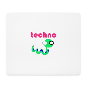 techno wurm - Mousepad (Querformat) - Weiß - Vorne