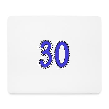 30. 30 ANS. 30e ANNIVERSAIRE. ANNIVERSAIRE 30 ANS. - Tapis de souris (format paysage) - blanc - Devant