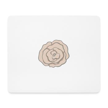 Fleur - Tapis de souris (format paysage) - blanc - Devant