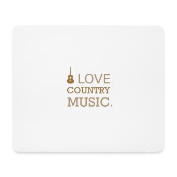 I Love Country Music - Mouse Pad (horizontal) - white - Front
