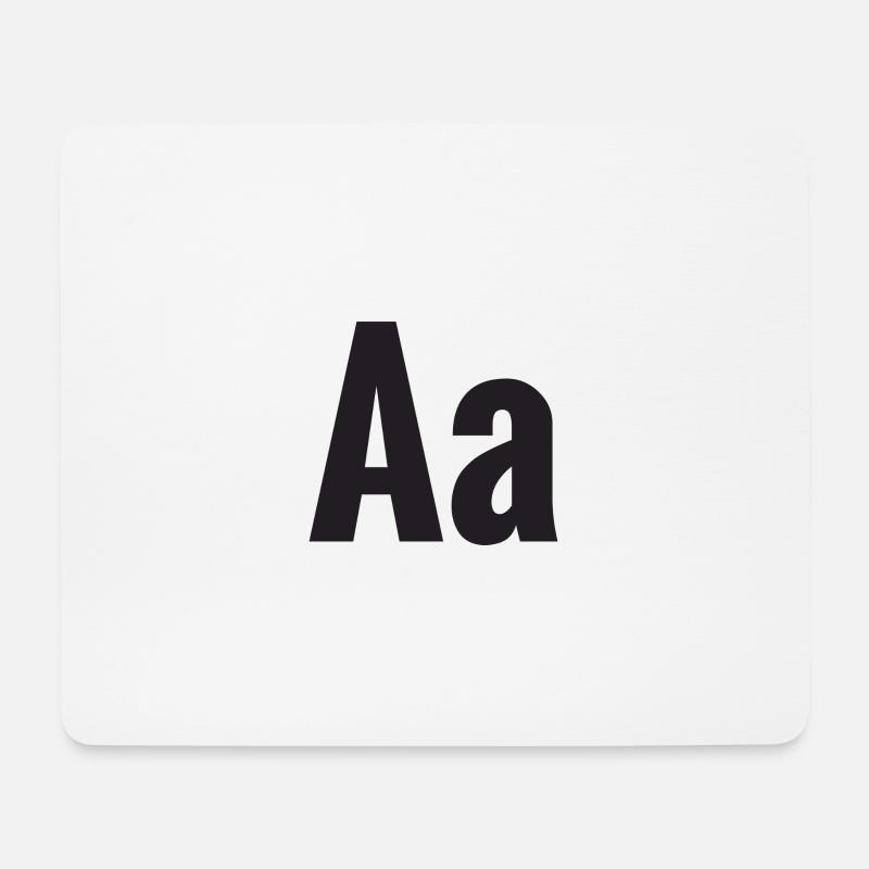 Buchstaben-A-Hemd - Mousepad (Querformat) - Weiß