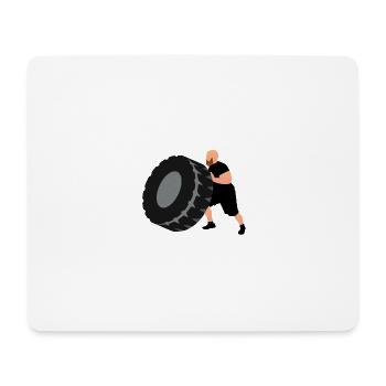 starker Mann - Mousepad (Querformat) - Weiß - Vorne