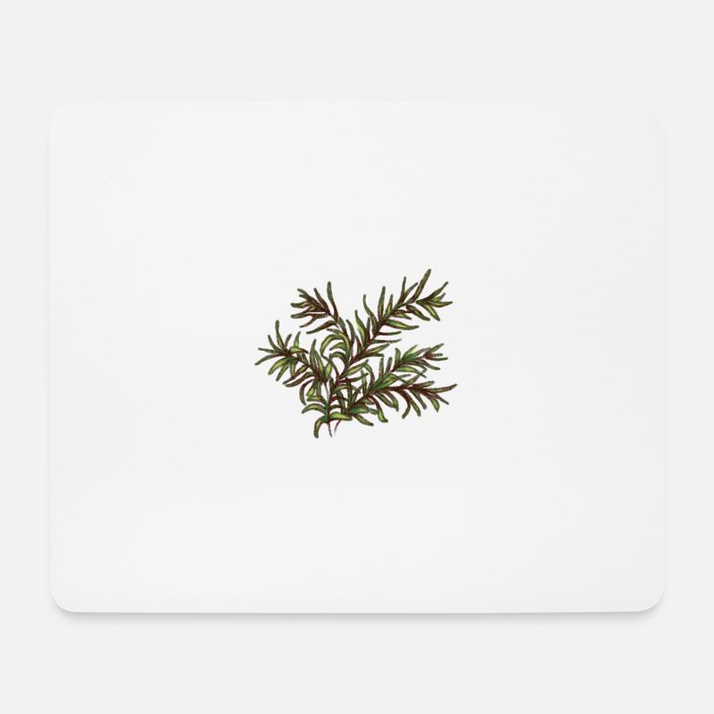 Blattpflanze 1 - Mousepad (Querformat) - Weiß