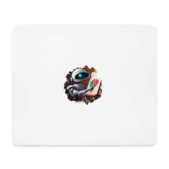 CyberBrush: The Artistic Robot - Mouse Pad (horizontal) - white - Front