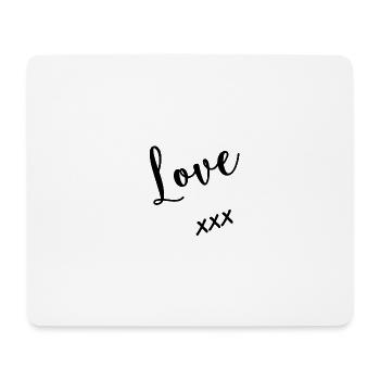 LOVE - Tapis de souris (format paysage) - blanc - Devant