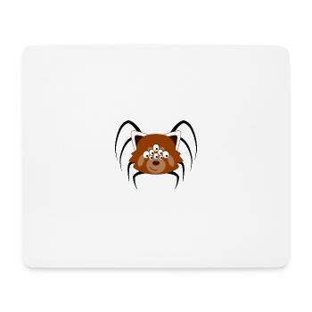 Panda roux déguisé en araignée pour Halloween - Tapis de souris (format paysage) - blanc - Devant