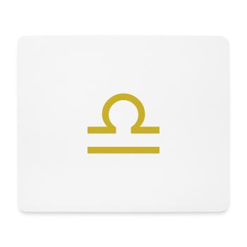 Sternzeichen Waage, exklusives T-Shirt Design - Mousepad (Querformat) - Weiß - Vorne