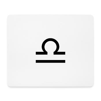 Sternzeichen Waage, exklusives T-Shirt Design - Mousepad (Querformat) - Weiß - Vorne