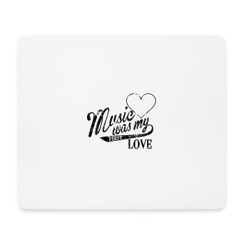 music was my first love - Tapis de souris (format paysage) - blanc - Devant