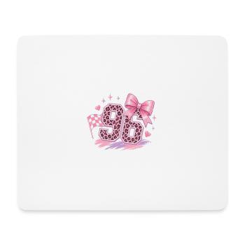 Leopard Pink 96 Glitzer - Mousepad (Querformat) - Weiß - Vorne