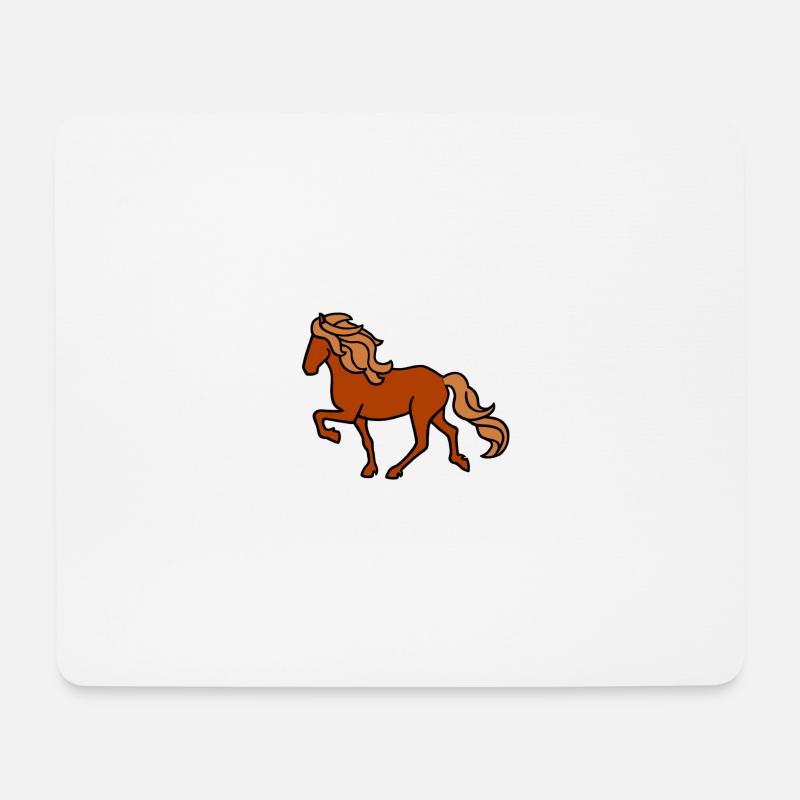 Islandpferd, Fuchs, heller - Mousepad (Querformat) - Weiß