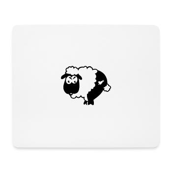 Mouton semi-rasé / Half Shorn Sheep (1c) - Tapis de souris (format paysage) - blanc - Devant