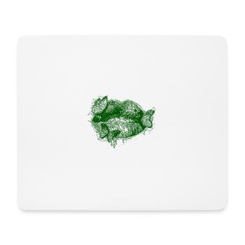 lèvres pleines avec des papillons - Tapis de souris (format paysage) - blanc - Devant