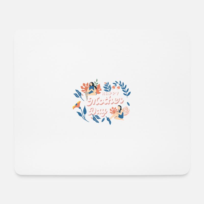 Happy Motherday, Glücklicher Muttertag - Mousepad (Querformat) - Weiß