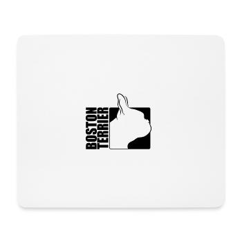 Boston Terrier Profil Hund Hunde Wilsigns - Mousepad (Querformat) - Weiß - Vorne