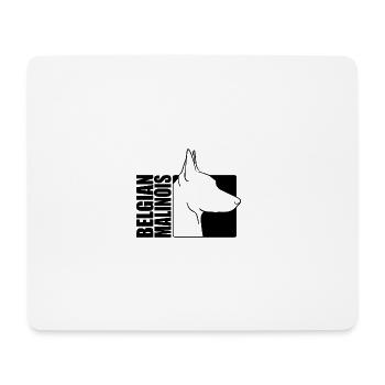 Belgian Malinois Profil Hunde Hund Wilsigns - Mousepad (Querformat) - Weiß - Vorne
