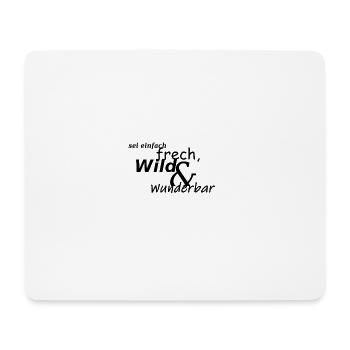 cheeky wild wonderful - Mouse Pad (horizontal) - white - Front
