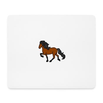 Icelandic horse, browner, lighter - Mouse Pad (horizontal) - white - Front