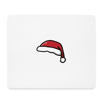 Weihnachtsmütze / Santa hat / chapeau de père Noël - Mousepad (Querformat) - Weiß - Vorne