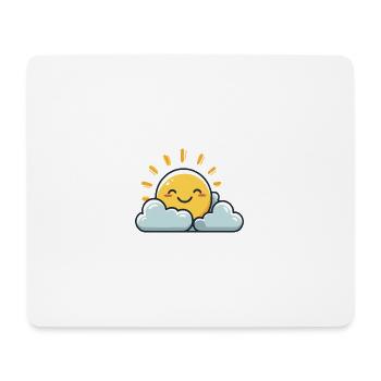 Soleil - Tapis de souris (format paysage) - blanc - Devant