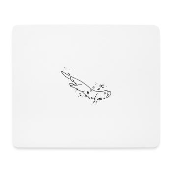 Otter diving - Mouse Pad (horizontal) - white - Front