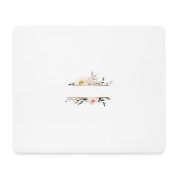 Personalisierbarer Blumen, bunt - Mousepad (Querformat) - Weiß - Vorne