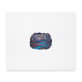 Crystal Valley und Weltraumflamingos - Mousepad (Querformat) - Weiß - Vorne