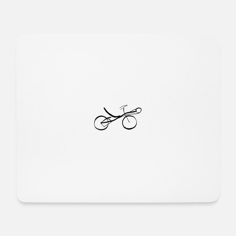 Liegerad - Mousepad (Querformat) - Weiß