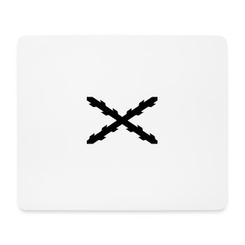Schwarz - Mousepad (Querformat) - Weiß - Vorne