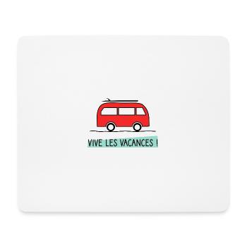 VIVE LES VACANCES. VACANCES.BONNES VACANCES. - Tapis de souris (format paysage) - blanc - Devant