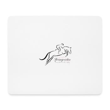 Springreiten aus Leidenschaft - Mousepad (Querformat) - Weiß - Vorne
