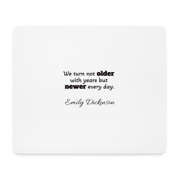 Positive quote Emily Dickinson - Mouse Pad (horizontal) - white - Front