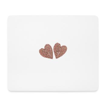Double Hearts Style - Mouse Pad (horizontal) - white - Front