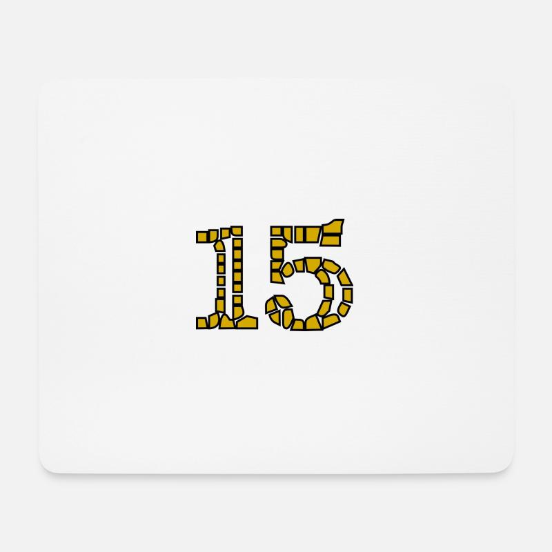 15. 15 JAHRE. 15-JÄHRIGES JUBILÄUM. 15-JÄHRIGES JUBILÄUM. - Mousepad (Querformat) - Weiß