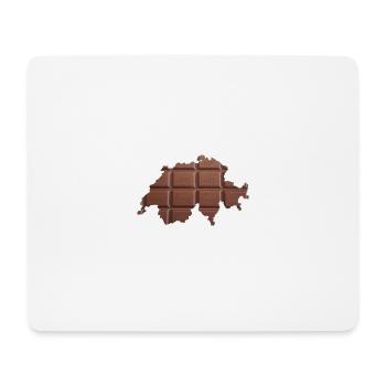 La Suisse en chocolat – Sweet design - Tapis de souris (format paysage) - blanc - Devant