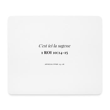 C'est ici la sagesse - Tapis de souris (format paysage) - blanc - Devant