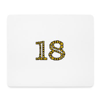 18. 18 YEARS OLD. 18th ANNIVERSARY. 18 BIRTHDAY. - Mouse Pad (horizontal) - white - Front