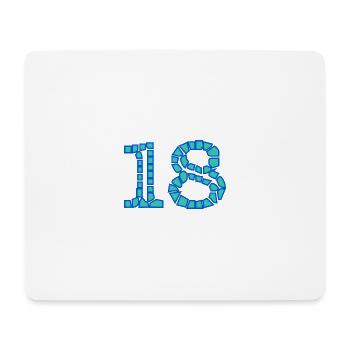 18. 18 JAHRE ALT. 18-JÄHRIGES JUBILÄUM. 18. GEBURTSTAG. - Mousepad (Querformat) - Weiß - Vorne