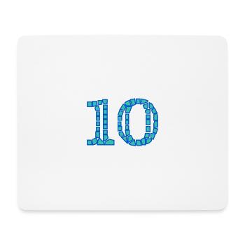 10. 10 JAHRE. 10-JÄHRIGES JUBILÄUM. 10-JÄHRIGES JUBILÄUM. - Mousepad (Querformat) - Weiß - Vorne