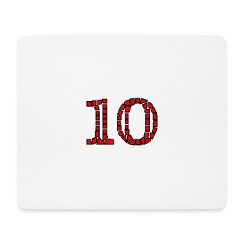 10. 10 YEARS. 10th ANNIVERSARY. 10 YEAR ANNIVERSARY. - Mouse Pad (horizontal) - white - Front