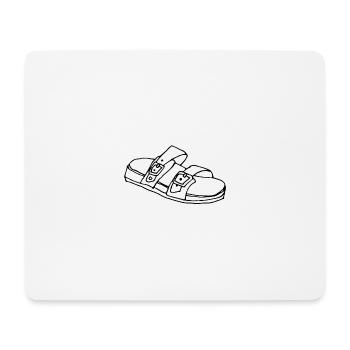 Jesuslatschen - Mousepad (Querformat) - Weiß - Vorne