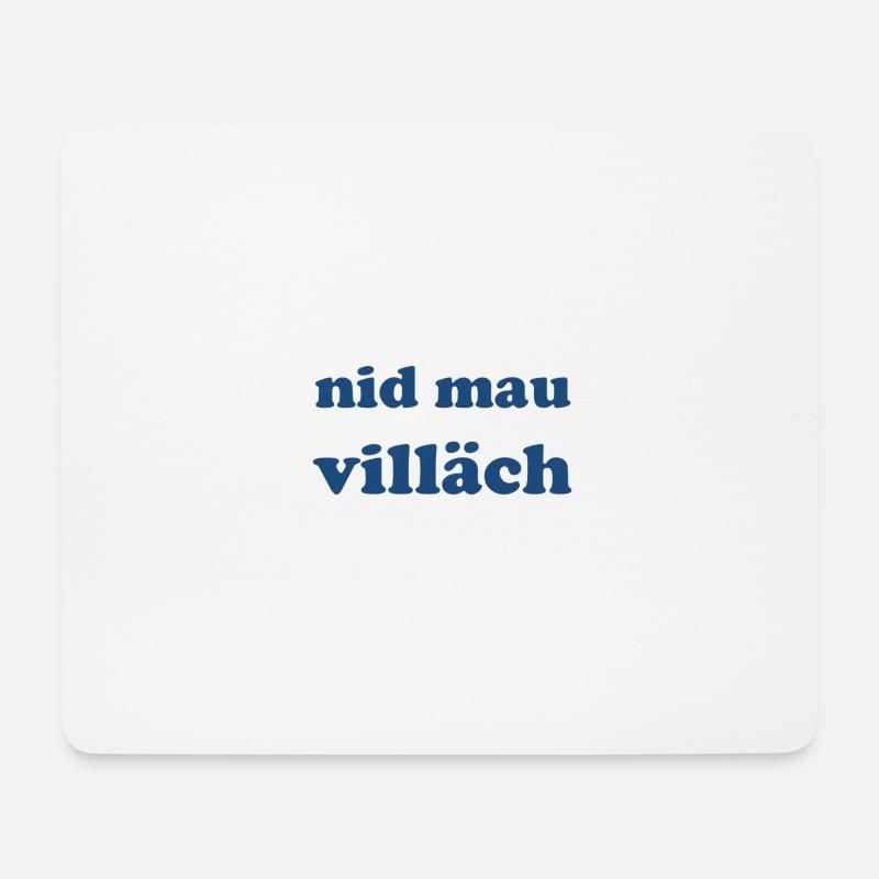 nid mau villäch - Mousepad (Querformat) - Weiß