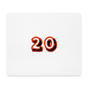 20. 20 ANS. 20e ANNIVERSAIRE. ANNIVERSAIRE 20 ANS. - Tapis de souris (format paysage) - blanc - Devant