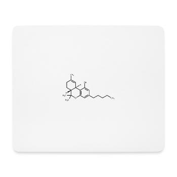 THC schwarz - Mousepad (Querformat) - Weiß - Vorne