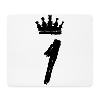 1 number crown - Mouse Pad (horizontal) - white - Front