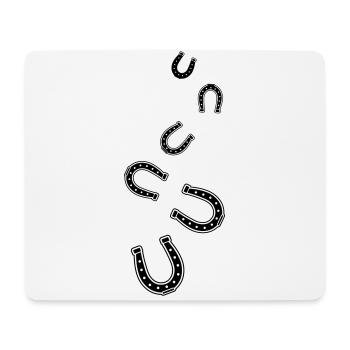 Symbole du fer à cheval - Tapis de souris (format paysage) - blanc - Devant