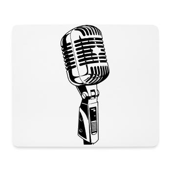 Mikrofon Symbol Musiker - Mousepad (Querformat) - Weiß - Vorne