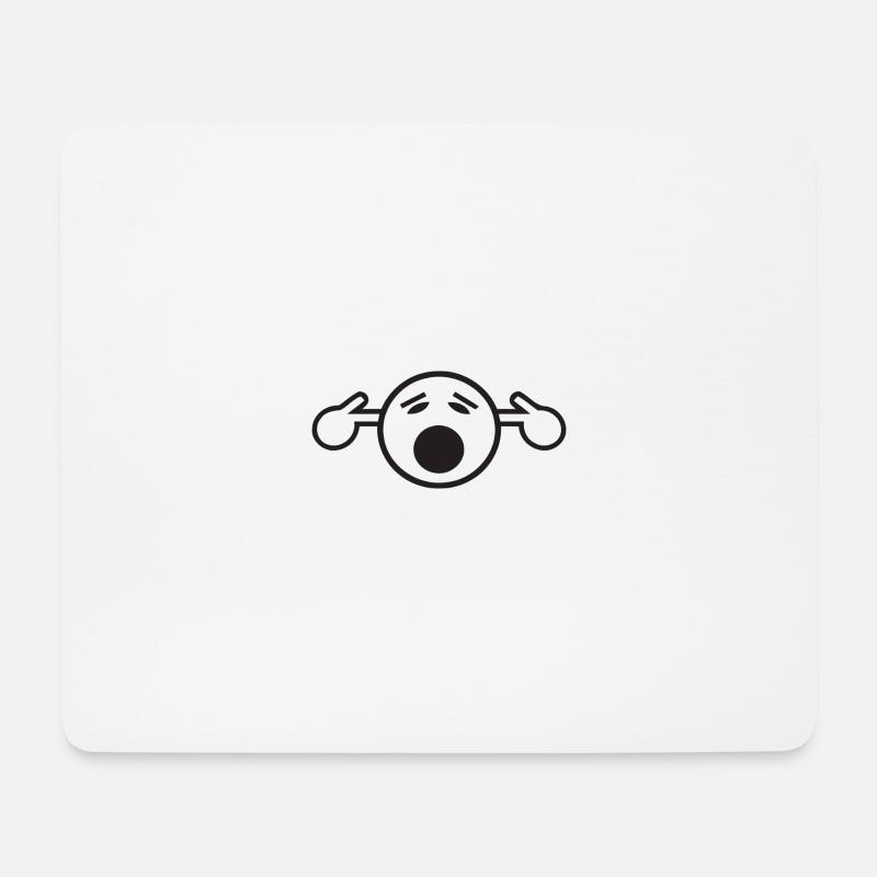 Smile 1 logo - Mouse Pad (horizontal) - white