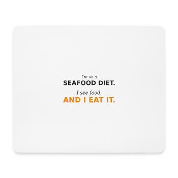 Seafood Diet Food - Mouse Pad (horizontal) - white - Front