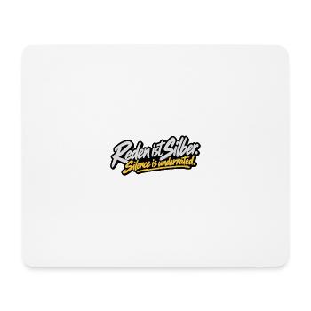 Reden ist Silber – Silence is underrated - Mousepad (Querformat) - Weiß - Vorne